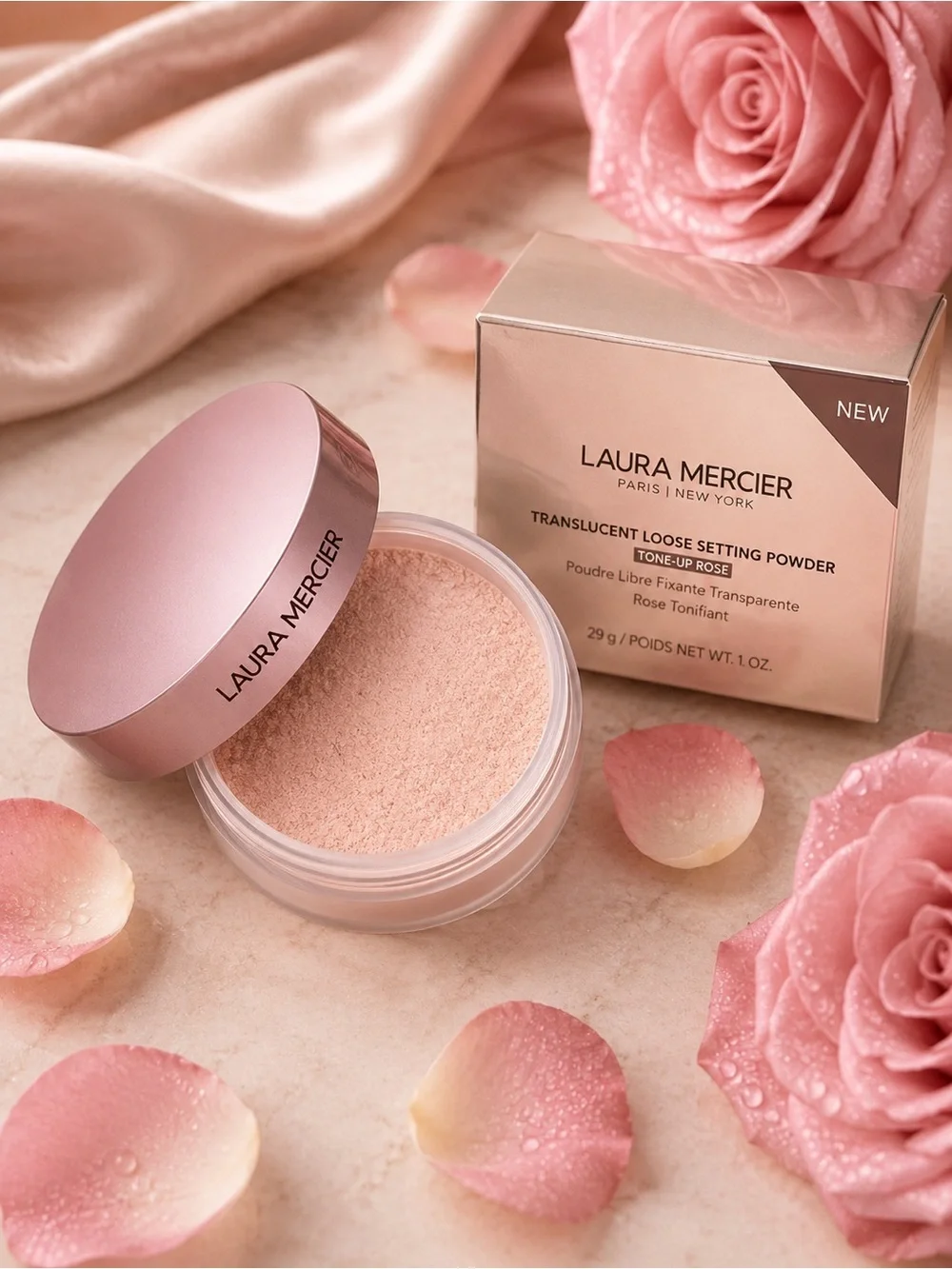 laura mercier Translucent Loose Setting Powder — Tone-Up Rose Pink
